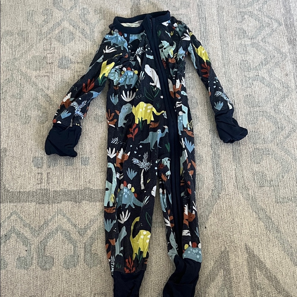 Little Sleepies Colorful Dinosaur Footie Pajama